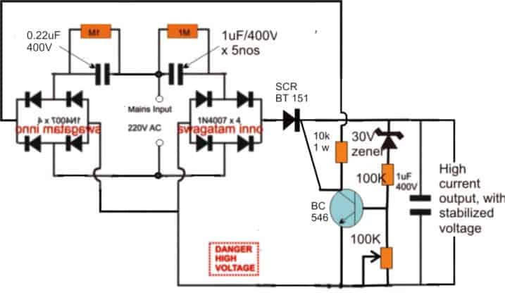 Compact, High Power Transformerless Power Supply You can Build