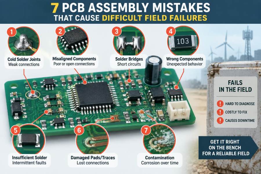 π οΈ 7 PCB Assembly Mistakes That Cause Difficult Field Failures