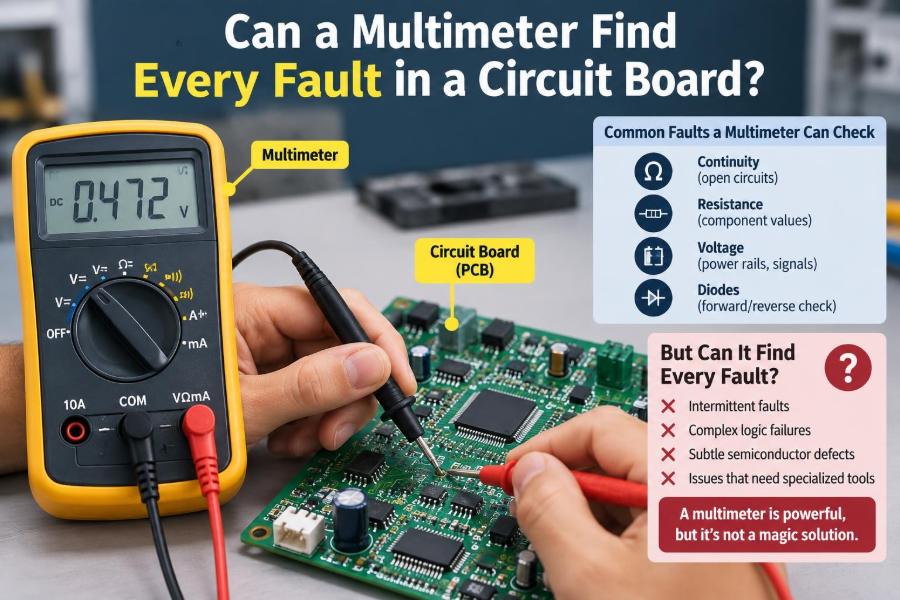 🔌 Can a Multimeter Find Every Fault in a Circuit Board?