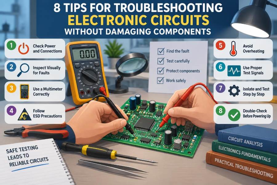 🔌 8 Tips for Troubleshooting Electronic Circuits Without Damaging Components