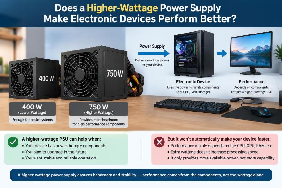 🔌 Does a Higher-Wattage Power Supply Make Electronic Devices Perform Better?