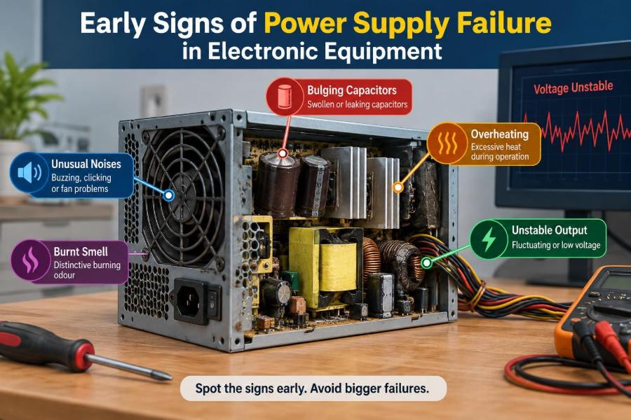 🔌 Early Signs of Power Supply Failure in Electronic Equipment