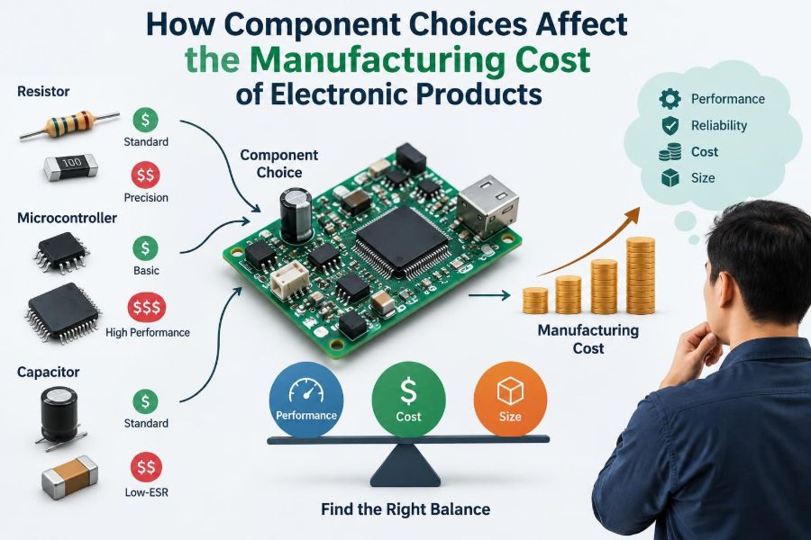 🔌 How Component Choices Affect the Manufacturing Cost of Electronic Products