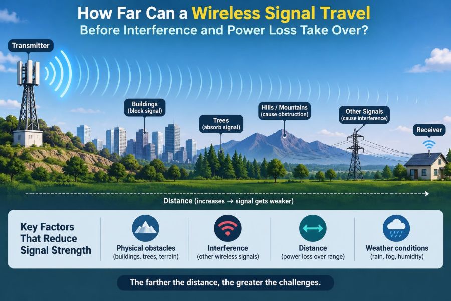 🔌 How Far Can a Wireless Signal Travel Before Interference and Power Loss Take Over?