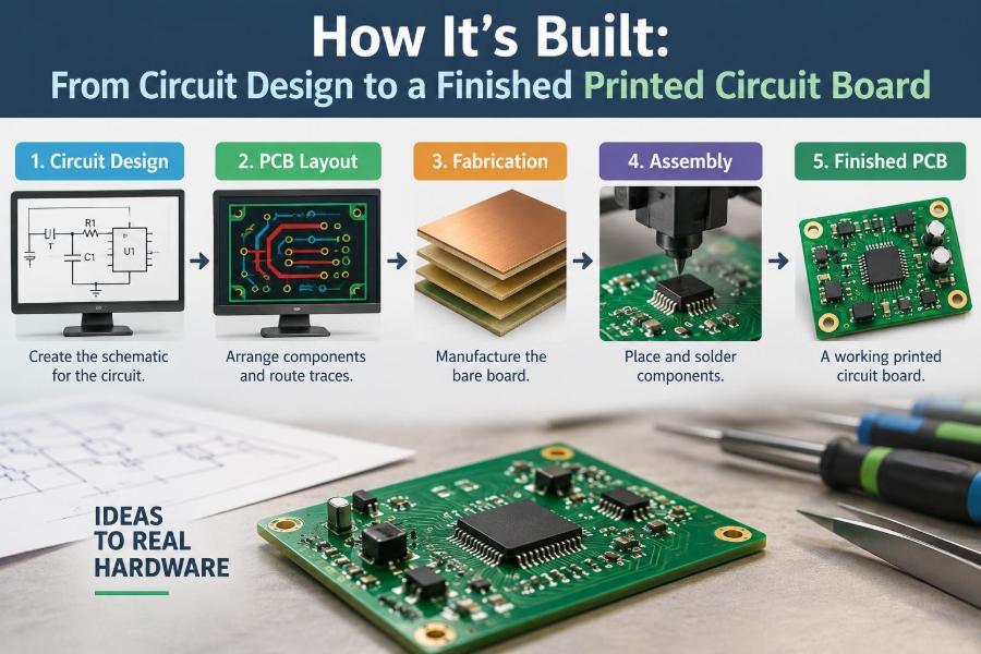 🔌 How It’s Built: From Circuit Design to a Finished Printed Circuit Board