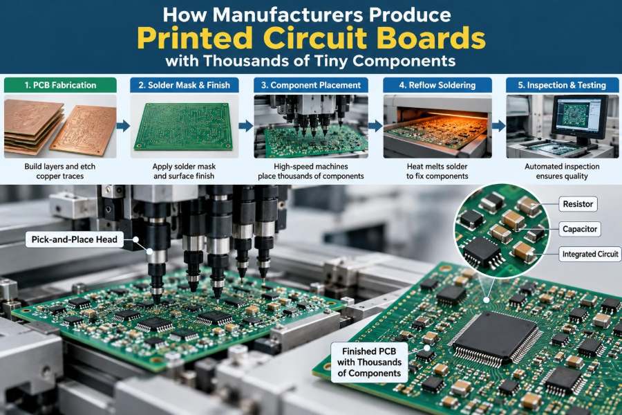 🔌 How Manufacturers Produce Printed Circuit Boards with Thousands of Tiny Components