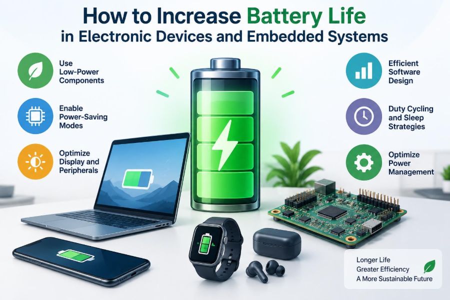 🔌 How to Increase Battery Life in Electronic Devices and Embedded Systems