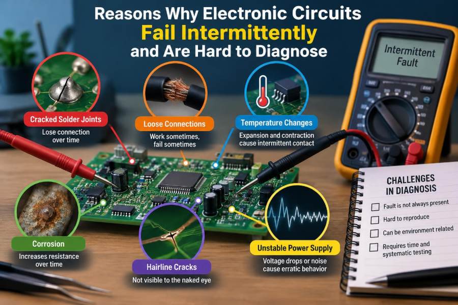 🔌 Reasons Why Electronic Circuits Fail Intermittently and Are Hard to Diagnose