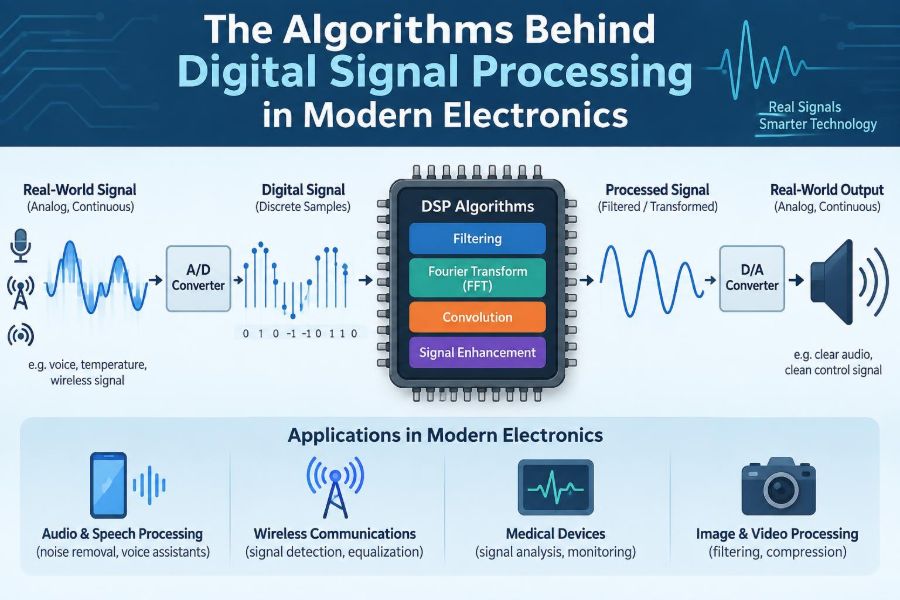 ๐ The Algorithms Behind Digital Signal Processing in Modern Electronics