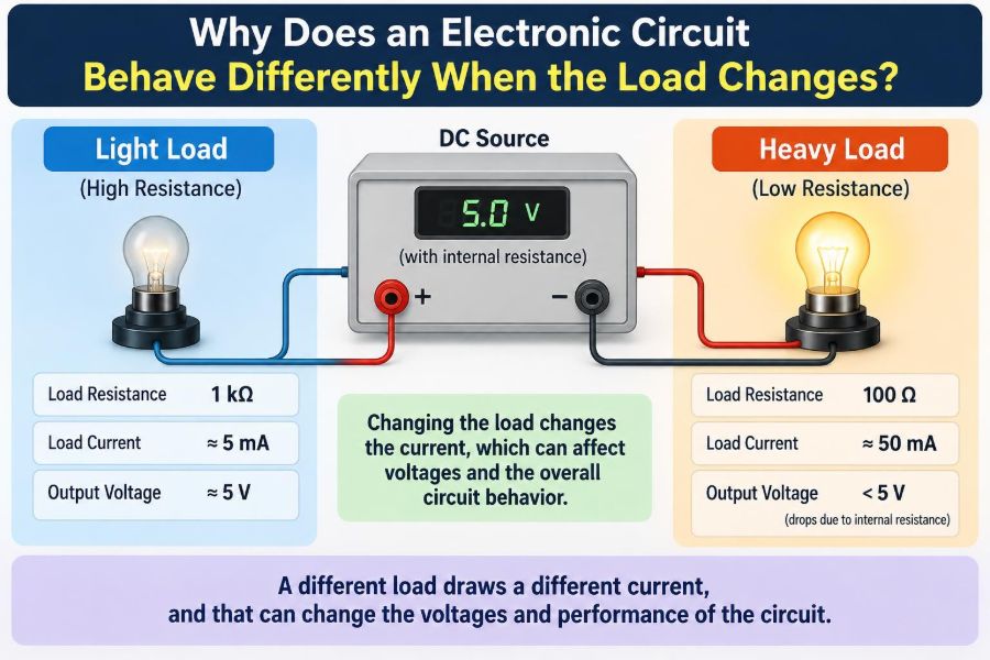 🔌 Why Does an Electronic Circuit Behave Differently When the Load Changes?